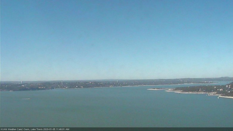 Lake Travis webcam, January 5, 2020 11:45 AM CT