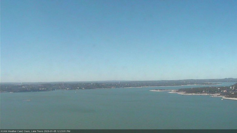 Lake Travis webcam, January 5, 2020 12:25 PM CT