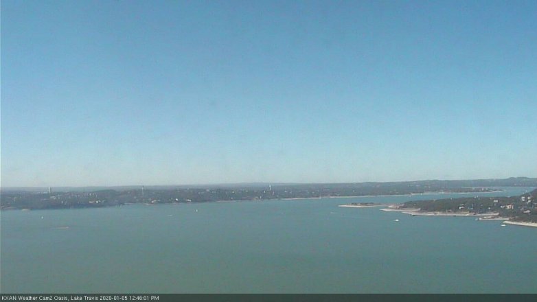 Lake Travis webcam, January 5, 2020 12:45 PM CT