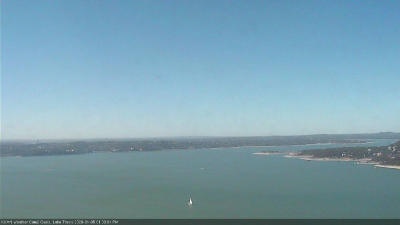 Lake Travis webcam, January 5, 2020 1:00 PM CT