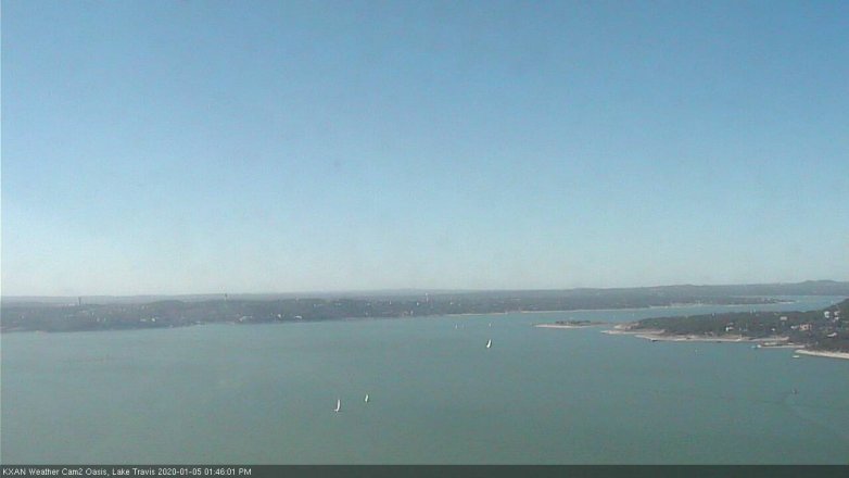 Lake Travis webcam, January 5, 2020 1:45 PM CT