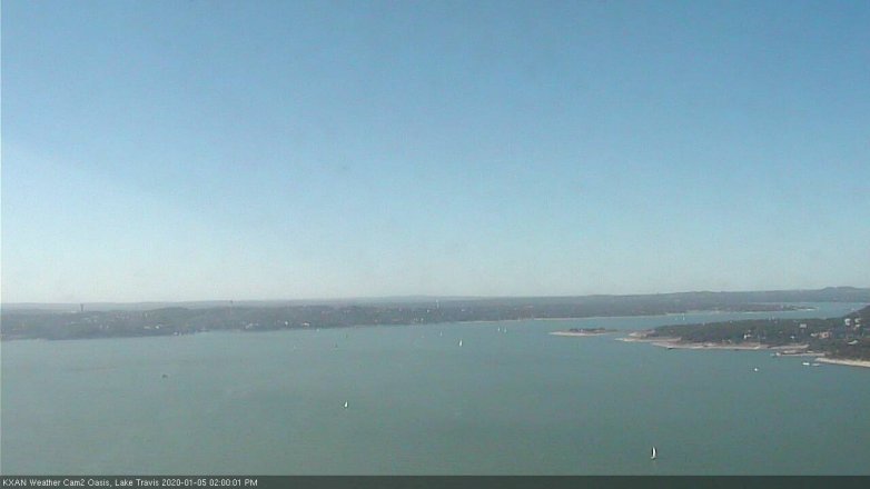 Lake Travis webcam, January 5, 2020 2:00 PM CT
