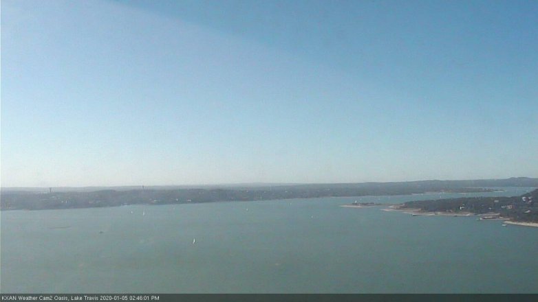 Lake Travis webcam, January 5, 2020 2:45 PM CT