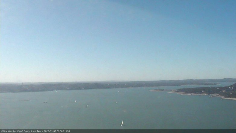 Lake Travis webcam, January 5, 2020 3:00 PM CT