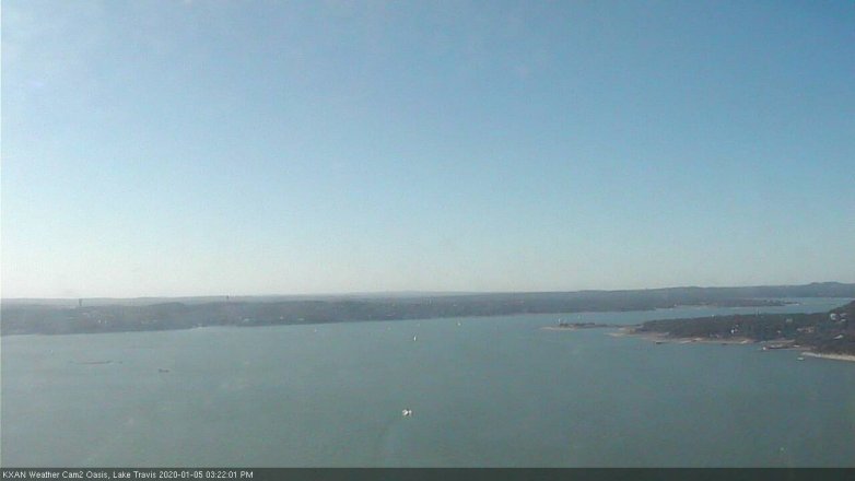 Lake Travis webcam, January 5, 2020 3:25 PM CT