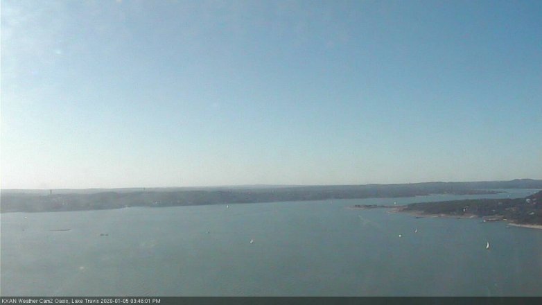 Lake Travis webcam, January 5, 2020 3:45 PM CT