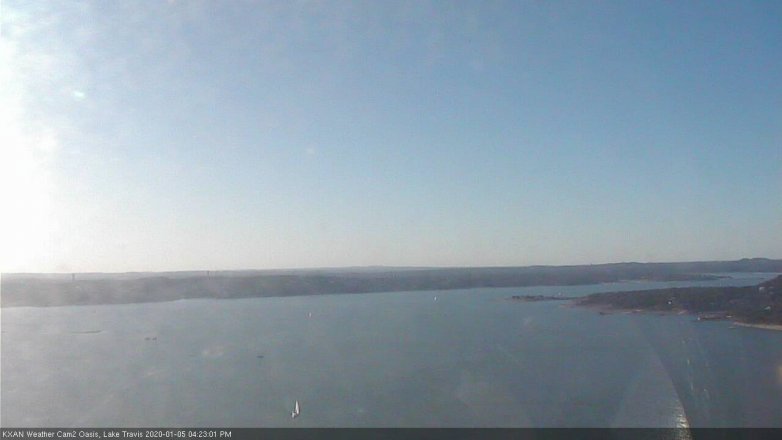 Lake Travis webcam, January 5, 2020 4:25 PM CT