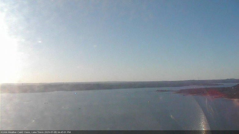Lake Travis webcam, January 5, 2020 4:45 PM CT
