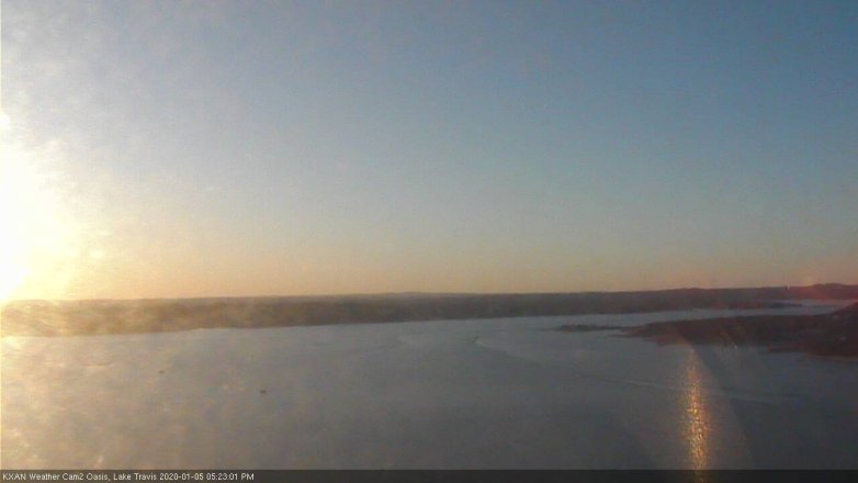 Lake Travis webcam, January 5, 2020 5:25 PM CT