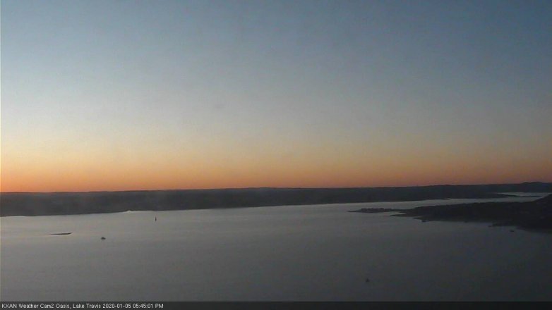 Lake Travis webcam, January 5, 2020 5:45 PM CT