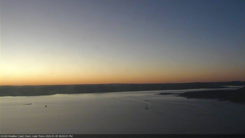 Lake Travis webcam, January 5, 2020 6:00 PM CT