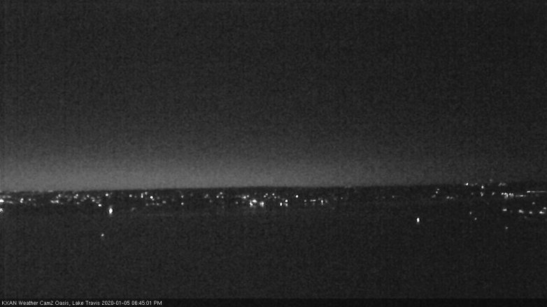 Lake Travis webcam, January 5, 2020 6:45 PM CT
