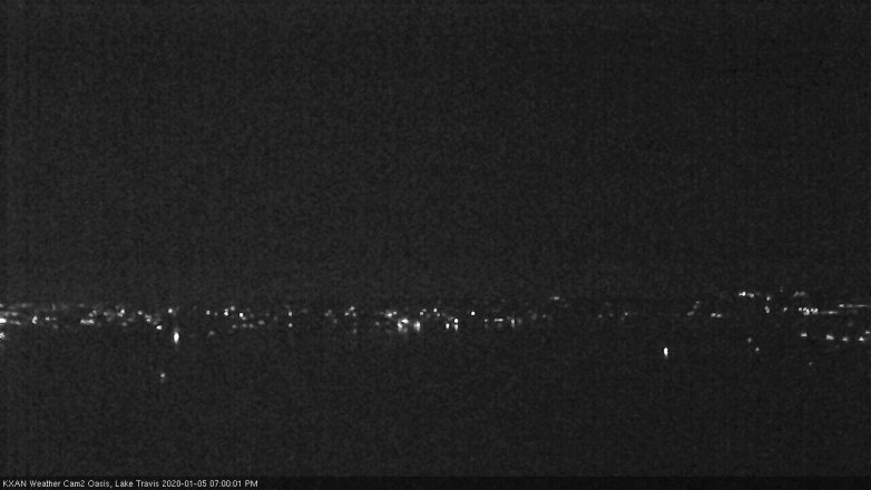 Lake Travis webcam, January 5, 2020 7:00 PM CT