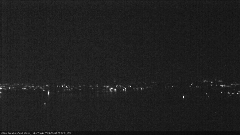 Lake Travis webcam, January 5, 2020 7:25 PM CT