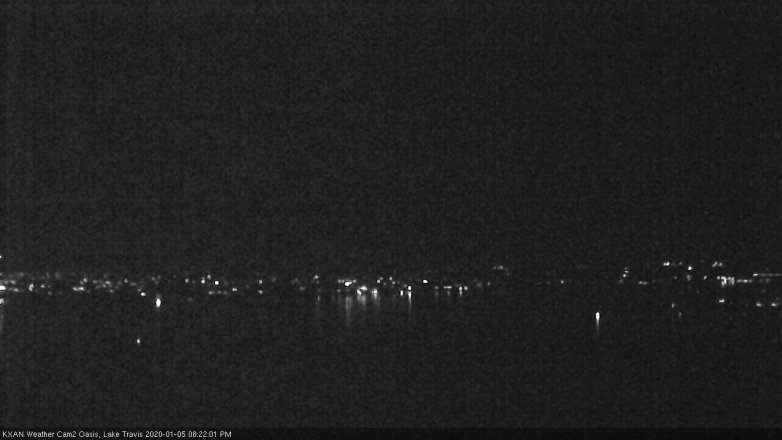 Lake Travis webcam, January 5, 2020 8:25 PM CT