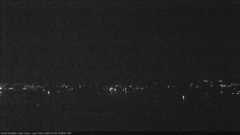 Lake Travis webcam, January 5, 2020 10:45 PM CT