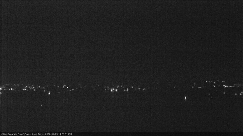 Lake Travis webcam, January 5, 2020 11:25 PM CT