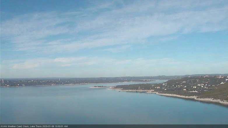 Lake Travis webcam, January 6, 2020 10:00 AM CT