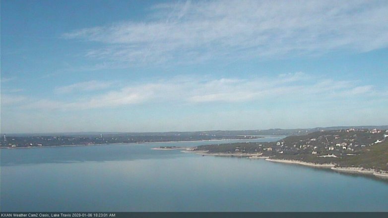 Lake Travis webcam, January 6, 2020 10:25 AM CT