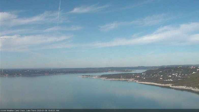 Lake Travis webcam, January 6, 2020 10:45 AM CT