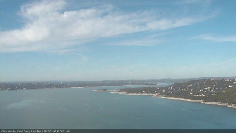 Lake Travis webcam, January 6, 2020 11:00 AM CT