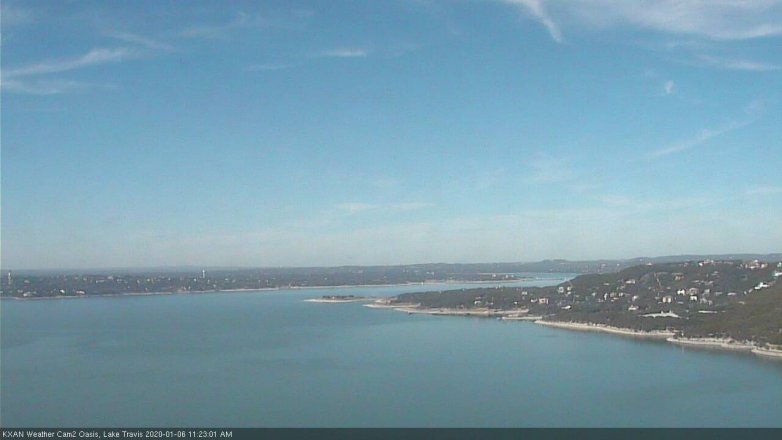 Lake Travis webcam, January 6, 2020 11:25 AM CT