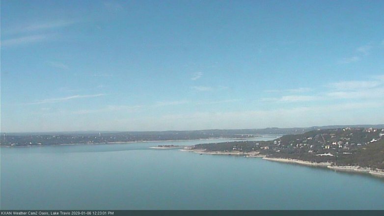 Lake Travis webcam, January 6, 2020 12:25 PM CT