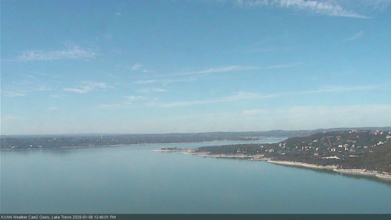 Lake Travis webcam, January 6, 2020 12:45 PM CT