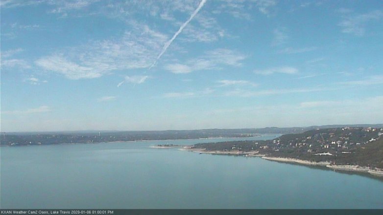 Lake Travis webcam, January 6, 2020 1:00 PM CT