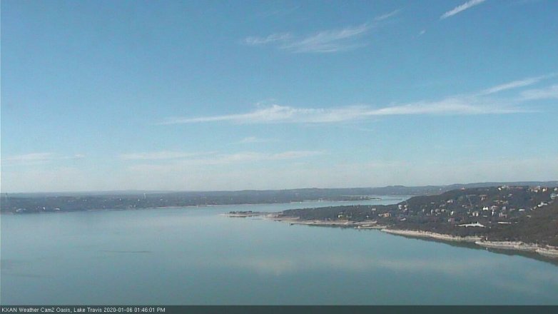 Lake Travis webcam, January 6, 2020 1:45 PM CT
