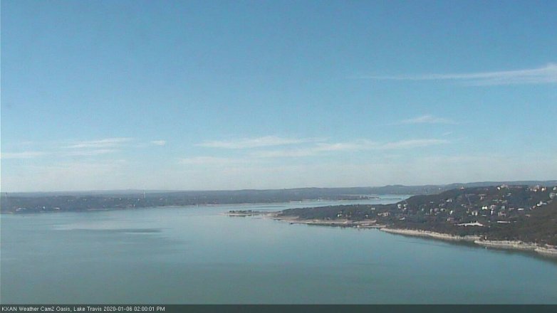Lake Travis webcam, January 6, 2020 2:00 PM CT