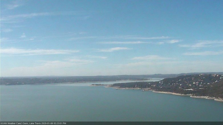 Lake Travis webcam, January 6, 2020 2:25 PM CT