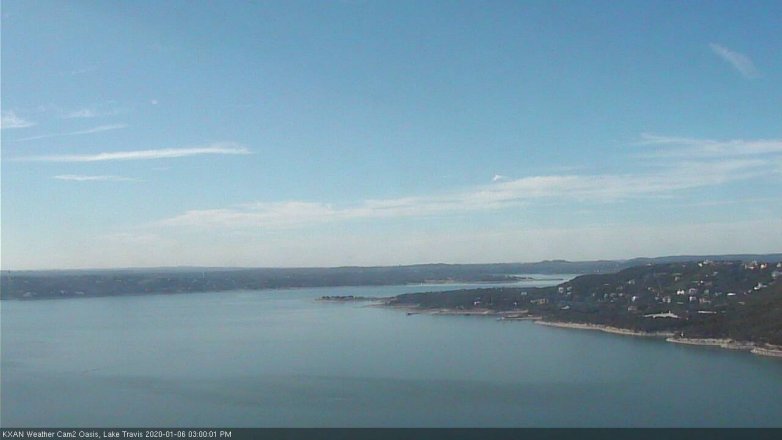 Lake Travis webcam, January 6, 2020 3:00 PM CT