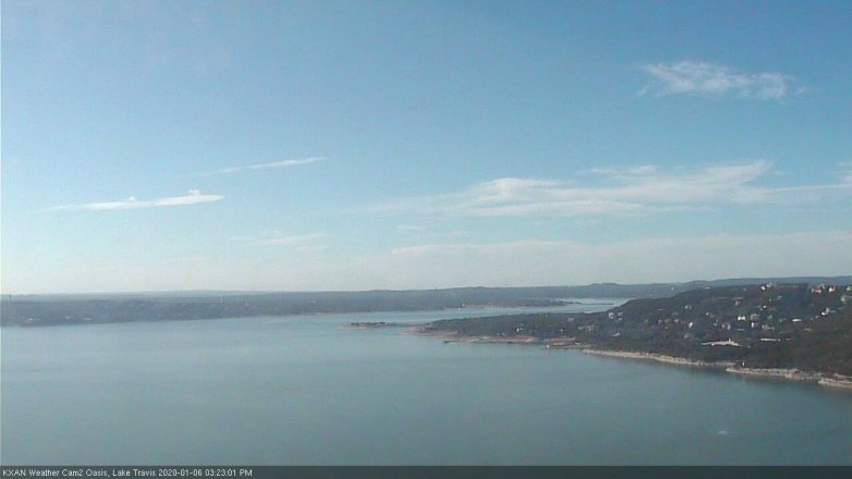 Lake Travis webcam, January 6, 2020 3:25 PM CT