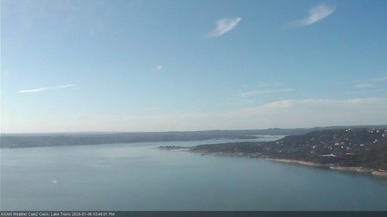 Lake Travis webcam, January 6, 2020 3:45 PM CT