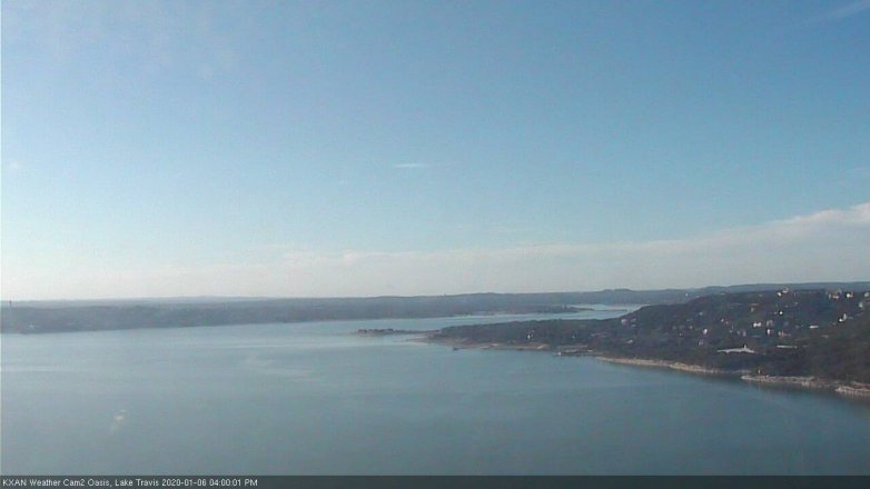 Lake Travis webcam, January 6, 2020 4:00 PM CT