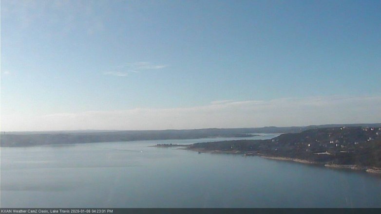 Lake Travis webcam, January 6, 2020 4:25 PM CT