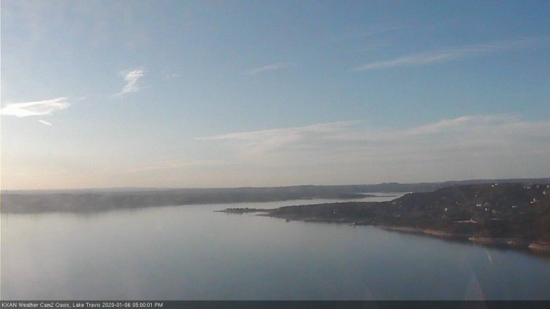 Lake Travis webcam, January 6, 2020 5:00 PM CT