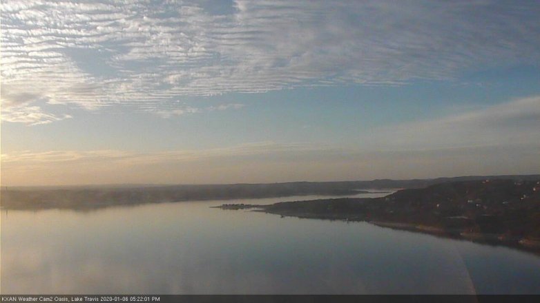Lake Travis webcam, January 6, 2020 5:25 PM CT