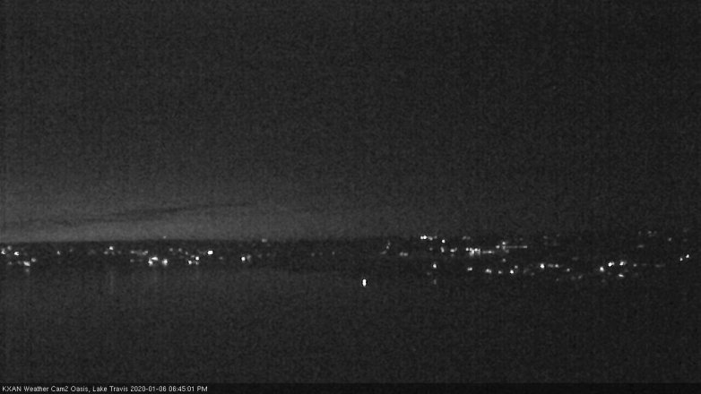 Lake Travis webcam, January 6, 2020 6:45 PM CT