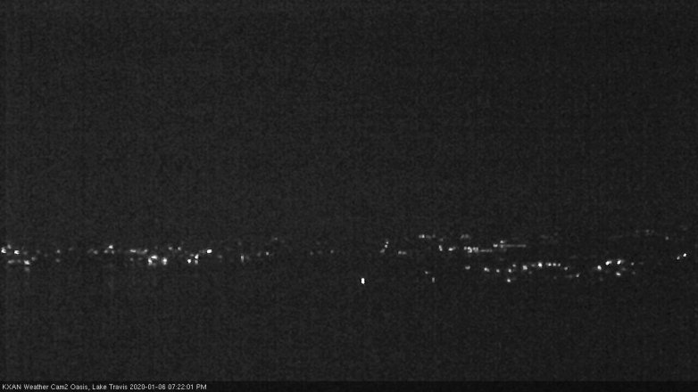 Lake Travis webcam, January 6, 2020 7:25 PM CT