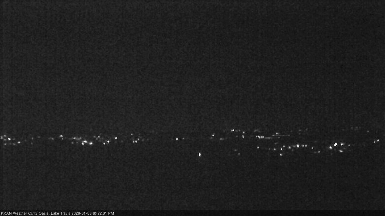Lake Travis webcam, January 6, 2020 9:25 PM CT