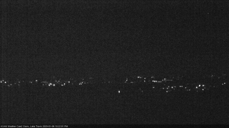 Lake Travis webcam, January 6, 2020 10:25 PM CT