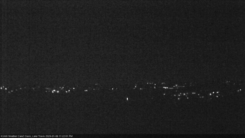 Lake Travis webcam, January 6, 2020 11:25 PM CT