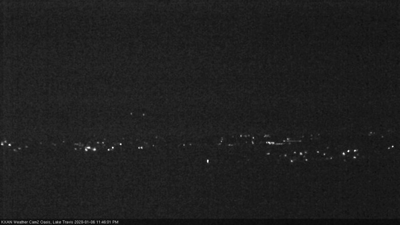 Lake Travis webcam, January 6, 2020 11:45 PM CT