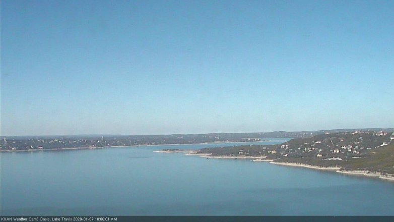 Lake Travis webcam, January 7, 2020 10:00 AM CT
