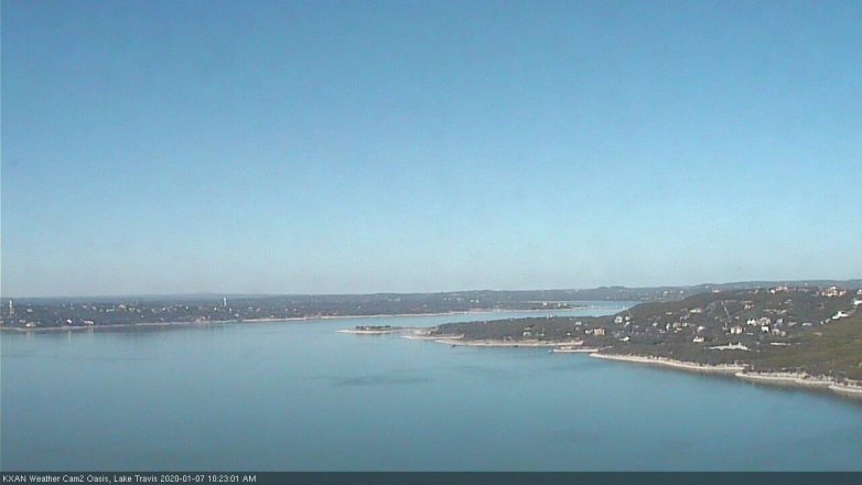 Lake Travis webcam, January 7, 2020 10:25 AM CT
