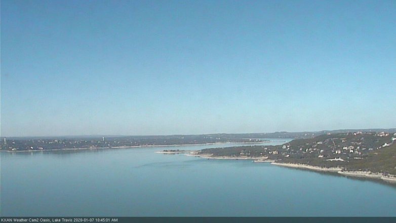 Lake Travis webcam, January 7, 2020 10:45 AM CT