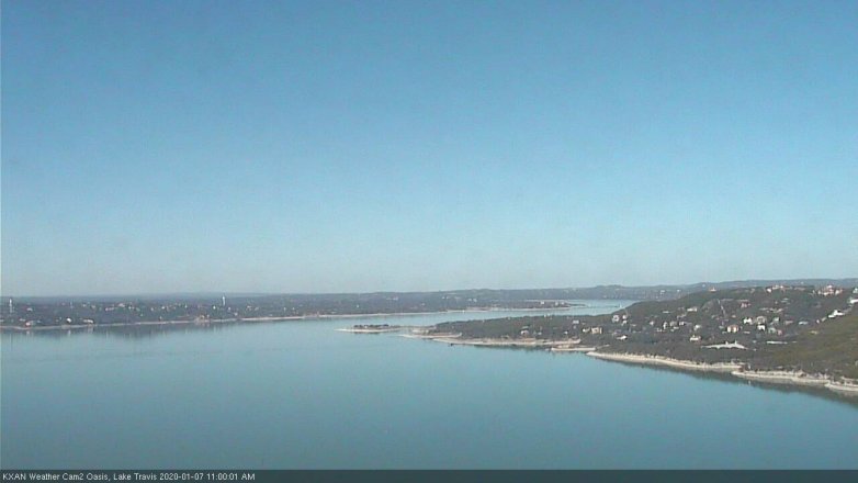 Lake Travis webcam, January 7, 2020 11:00 AM CT