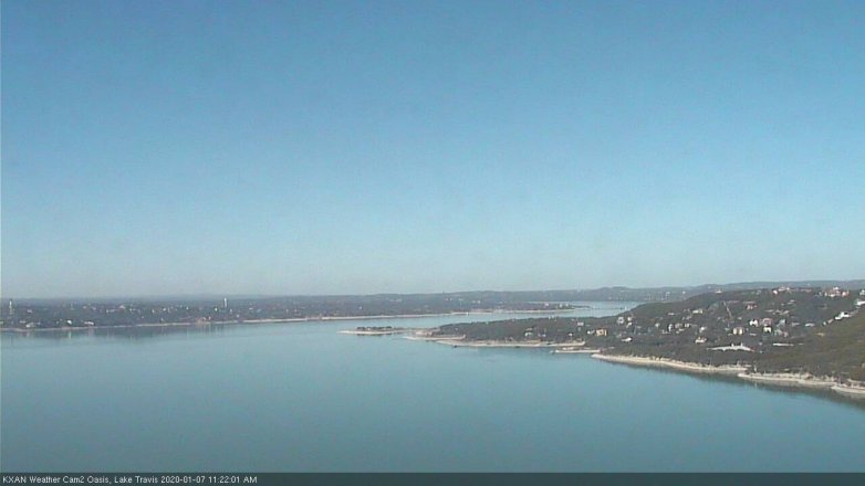 Lake Travis webcam, January 7, 2020 11:25 AM CT